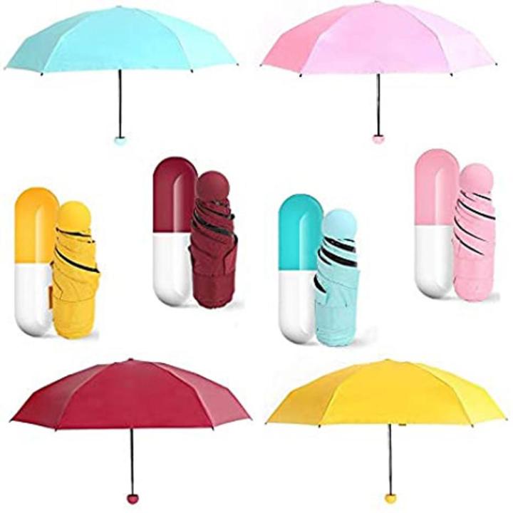 Capsule Umbrella with Folding Cute Capsule Case - 7" Mini